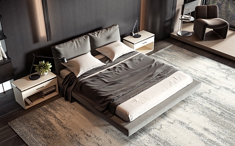 Style Commodity Bed 3d model