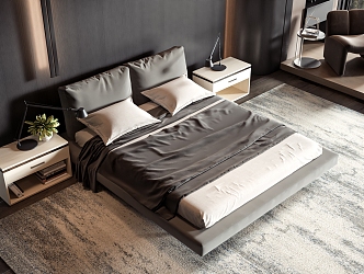 Style Commodity Bed 3d model