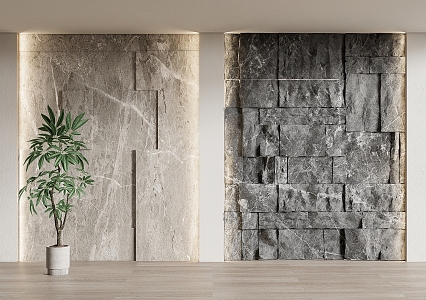 rubble stone background wall stone wall stone wall 3d model