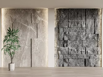 rubble stone background wall stone wall stone wall 3d model