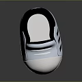 White Slip On Casual Shoes With Black Stripes And Yellow Star Label On Tongue
