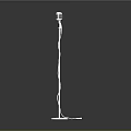 Modern Standing Headphone Speaker with Slim Curved Pole Round Base and Silver White Design