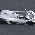 White And Black Supercar With Race Number 15 Aerodynamic Design