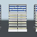 Retail Display Shelves With Metal Frame And Multiple Product Storage Layers