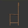 Classic Wooden Chair With Simple Backrest And Sturdy Seat Structure