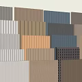 Modern Wall Panels with Various Colors Wooden Texture and Different Design Styles 3d model
