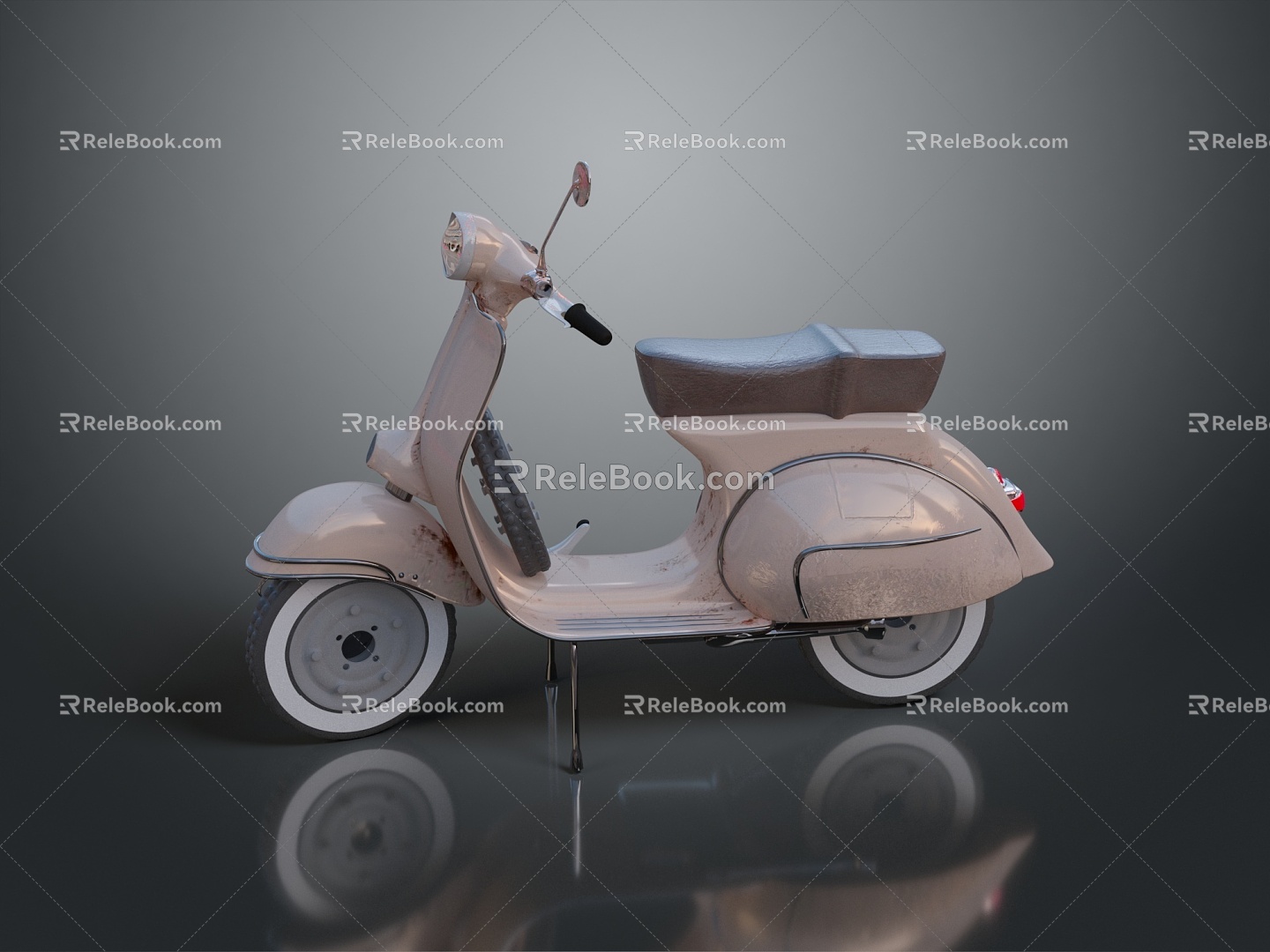 Scooter Motorcycle Two-wheeled Motocross Motorcycle Road Race Motorcycle Motor Vehicle 3d model