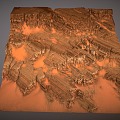 Desert Mountain Range Desert Terrain 3d model