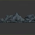 Blue Natural Stone Piles Stacked Neatly For Building Decorative Uses
