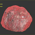 Natural Stone With Colorful Texture And Attached Metal Plaque