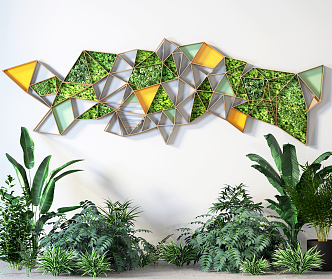 Modern Green Plant Wall Plant Wall 3d model