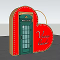 Heart Shaped Structure With Green Door Crown Emblem TRADITION Voice Lock Golden Frame Red Lights