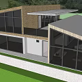 Detached Villa with Modern Architecture Swimming Pool Outdoor Seating Greenery and Mountain View