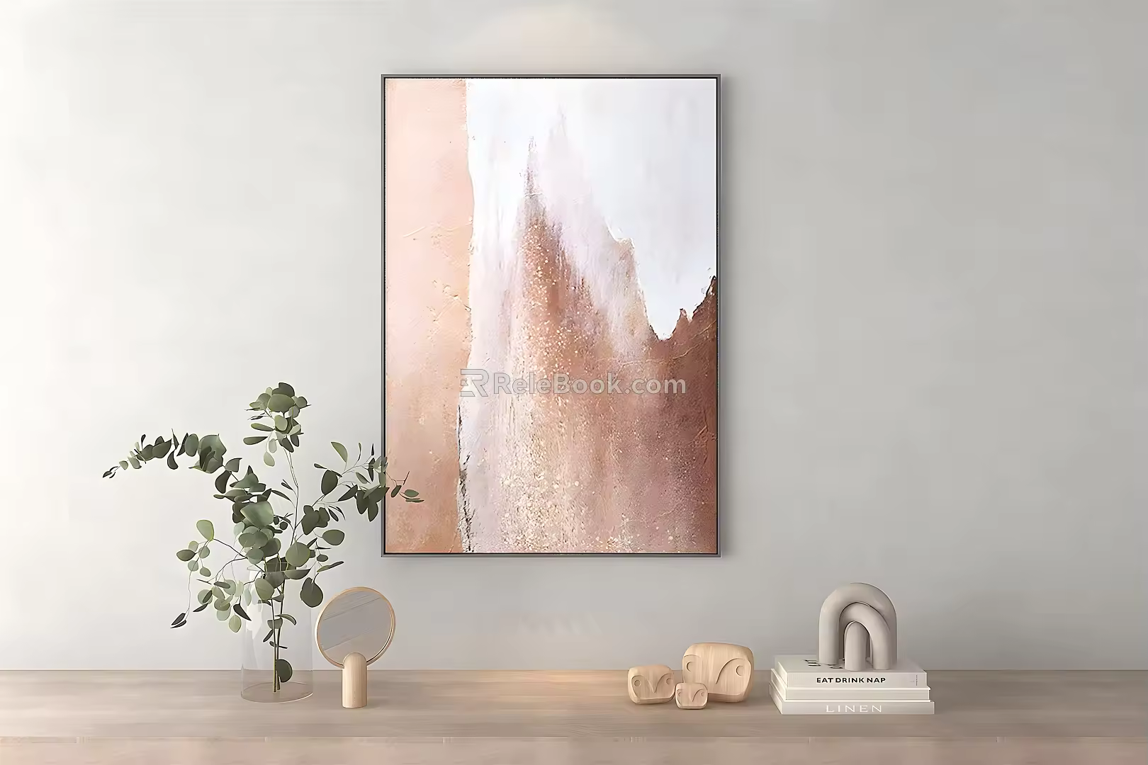 Modern abstract painting texture painting 3d model