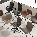 Modern Office Chairs In Black Brown Beige Gray With Multiple Styles And Swivel Wheels
