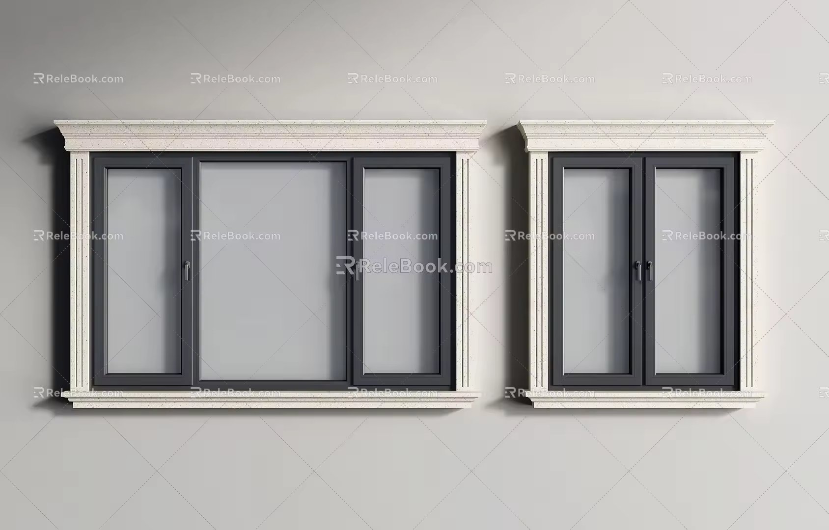 Jane European window European window casement window 3d model