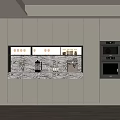 Modern Luxury Built in Wine Cabinet With Glass Doors And Marble Countertop In Kitchen Interior