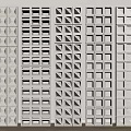 White Decorative Wall Panels With 3D Geometric Patterns Arranged Neatly 3d model
