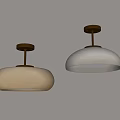 Cream wind ceiling lamp 3d model