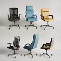 Ergonomic Office Chairs With Various Styles And Colorful Designs For Workspace Use