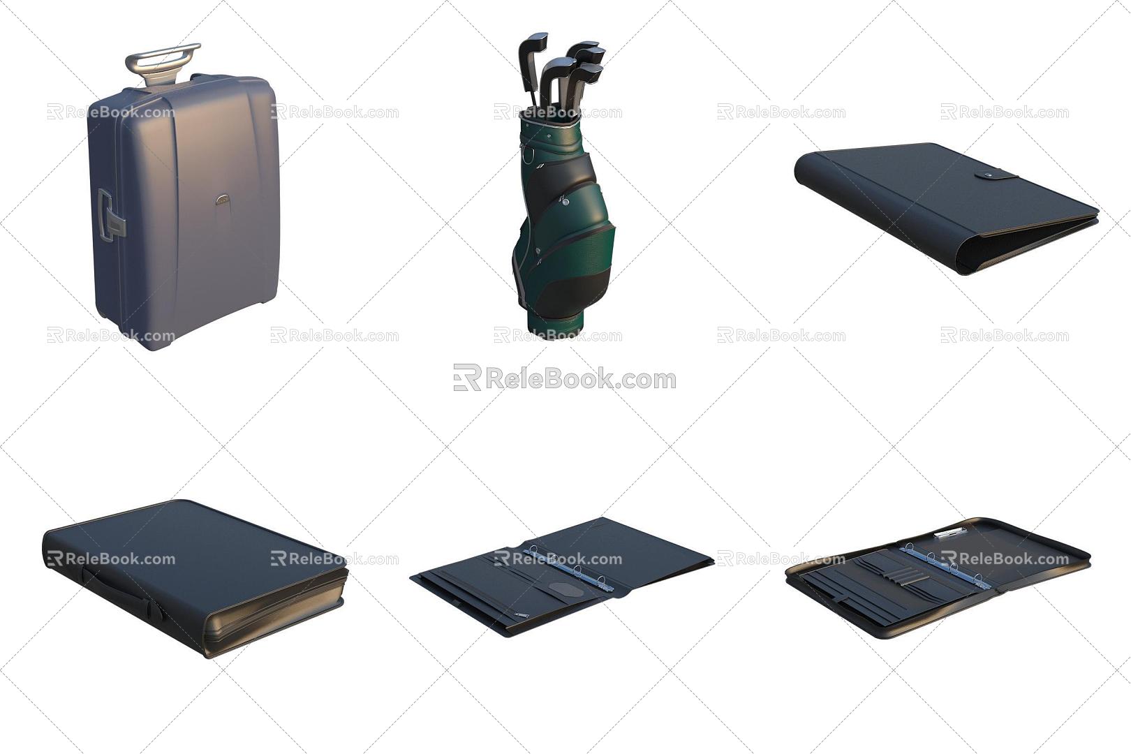 Luggage file package 3d model