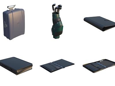 Luggage file package 3d model