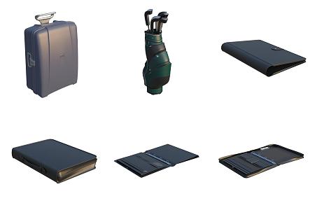 Luggage file package 3d model