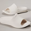 White Slippers With Modern Minimalist Design And Soft Material For Comfortable Home Wear