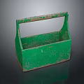 Toolbox tin box iron box plastic box container realistic 3d model