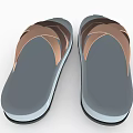 Casual Slippers With Gray Sole And Brown Dark Brown Crisscross Straps For Comfortable Daily Wear