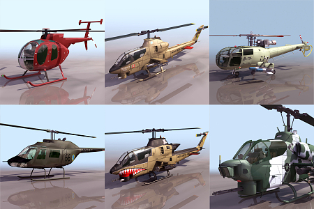 Modern Helicopter Aircraft 3d model