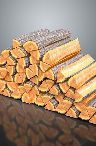 Split Wood Split Wood Block Split Wood Pile PBR Item 3d model