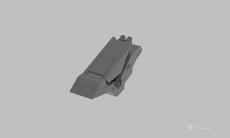 Modern Gray Recliner Chair With Adjustable Backrest And Minimalist Design 3d model 