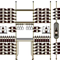 Elegant Wine Cabinet Design With Multiple Bottle Racks Glass Holders And Storage Shelves