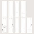 White Wardrobe Doors With Various Panel Designs And Handle Styles For Home Interior