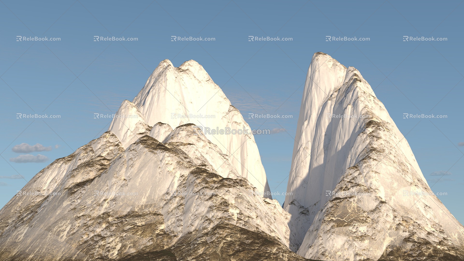 Mountain Peak Snow Mountain 3d model