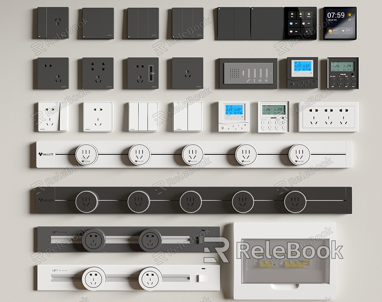 Modern switch socket combination model