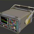 Portable Electronic Test Device With Display Screen Waveform Graph And Control Knobs