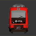Modern Red CRRC Train with Streamlined Design Multiple Carriages and Reflective Surface