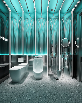 Modern Toilet Bar Toilet 3d model