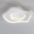 White Cloud Shaped Modern Ceiling Light With Soft Lighting For Kids Bedroom 3d model