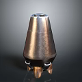 Copper Colored Conical Weapon With Metallic Texture And Three Support Base