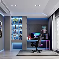 Elegant Modern Bathroom Interior With Marble Vanity Countertop And Grey Storage Cabinets