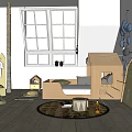 House Shaped Light Wooden Kids Bed In Cozy Room With Window Decorations And Toys Rug