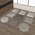Cushion Bay Window Cushion Sofa Cushion Futon Cushion Pillow 3d model