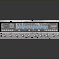Vintage Electronic Audio Amplifier With Control Knobs Display Panel And Metal Casing
