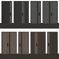 Modern security door security door double door 3d model