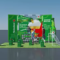 Heineken Themed Photo Spot With Football Goal Green Booth And Beer Crates On Grass