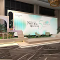 Stylish Event Stage With Large Screen And Greenery