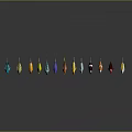 Commercial Fish Display Equipment Featuring Colorful Fish Arrangement And Grey Background Reflection